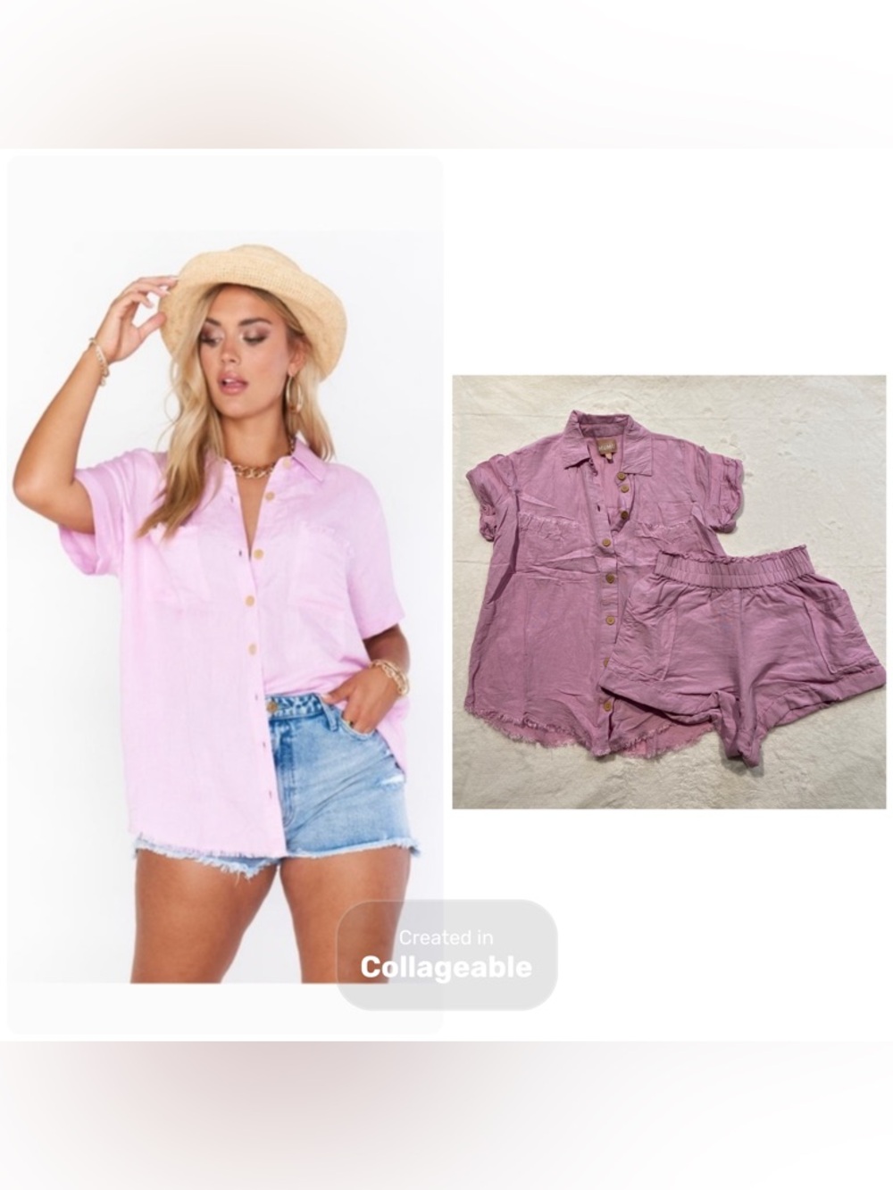 (XS) Show Me Your Mumu Antonelli Top DiSilvio Shorts Lavender Linen Extra Small